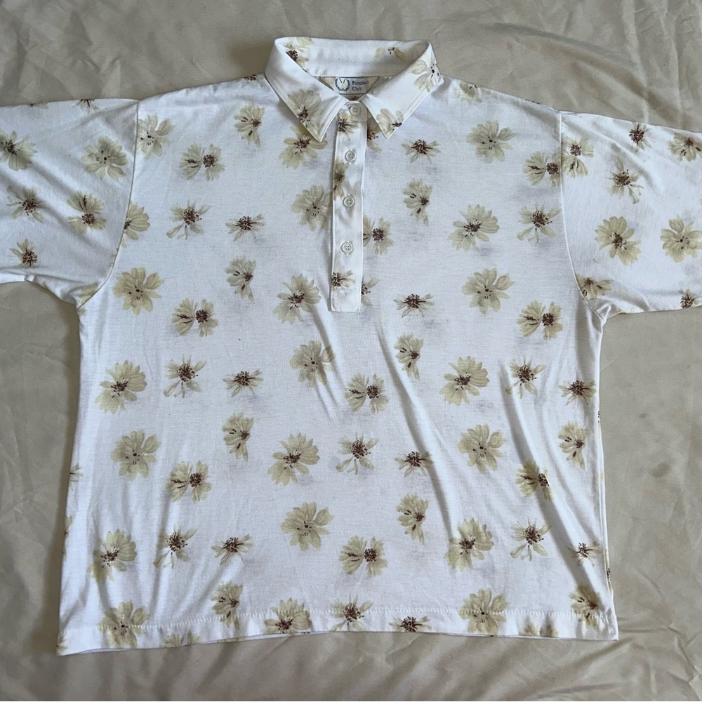 Vintage Floral Collared Summer Shirt